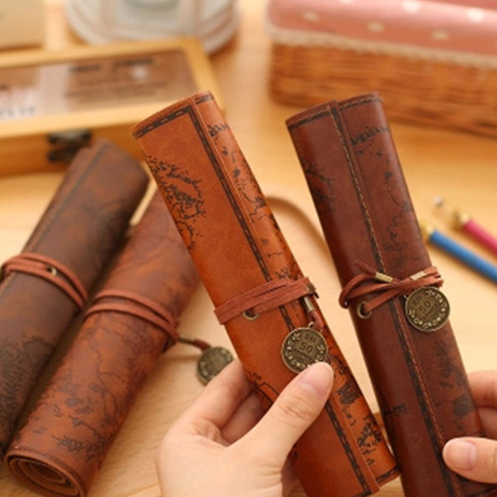 2개 세트 레트로 펜슬 케이스 빈티지 스타일 롤업 펜  - Pen Pouch Roll 리뷰 및 가격