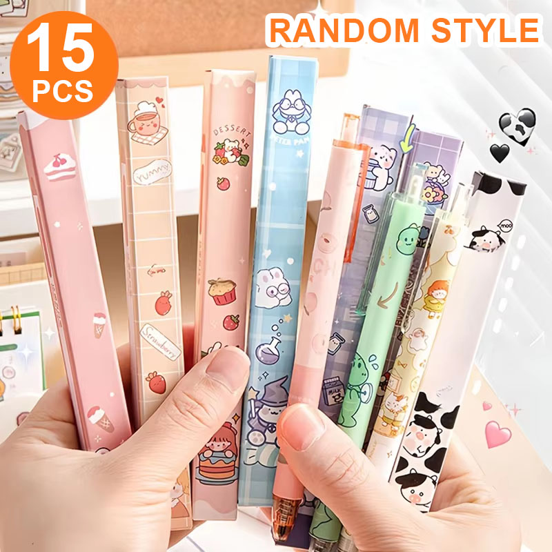 블라인드 박스에 담긴 15개의 싱글 젤 펜, 학생, 사 - Office Stationery Supply Business 리뷰 및 가격