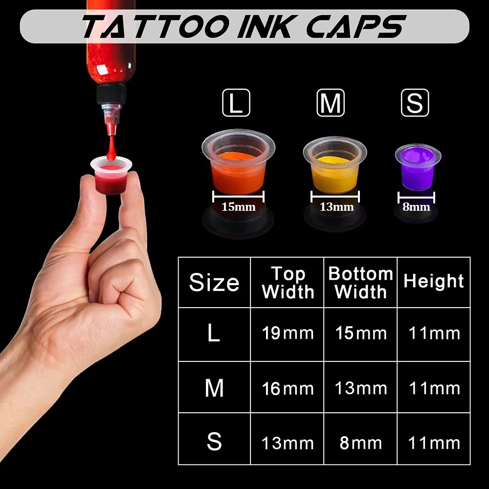 1000/500/100pcs 플라스틱 문신 잉크 컵 1 - Calligraphy Ink Bottle 리뷰 및 가격