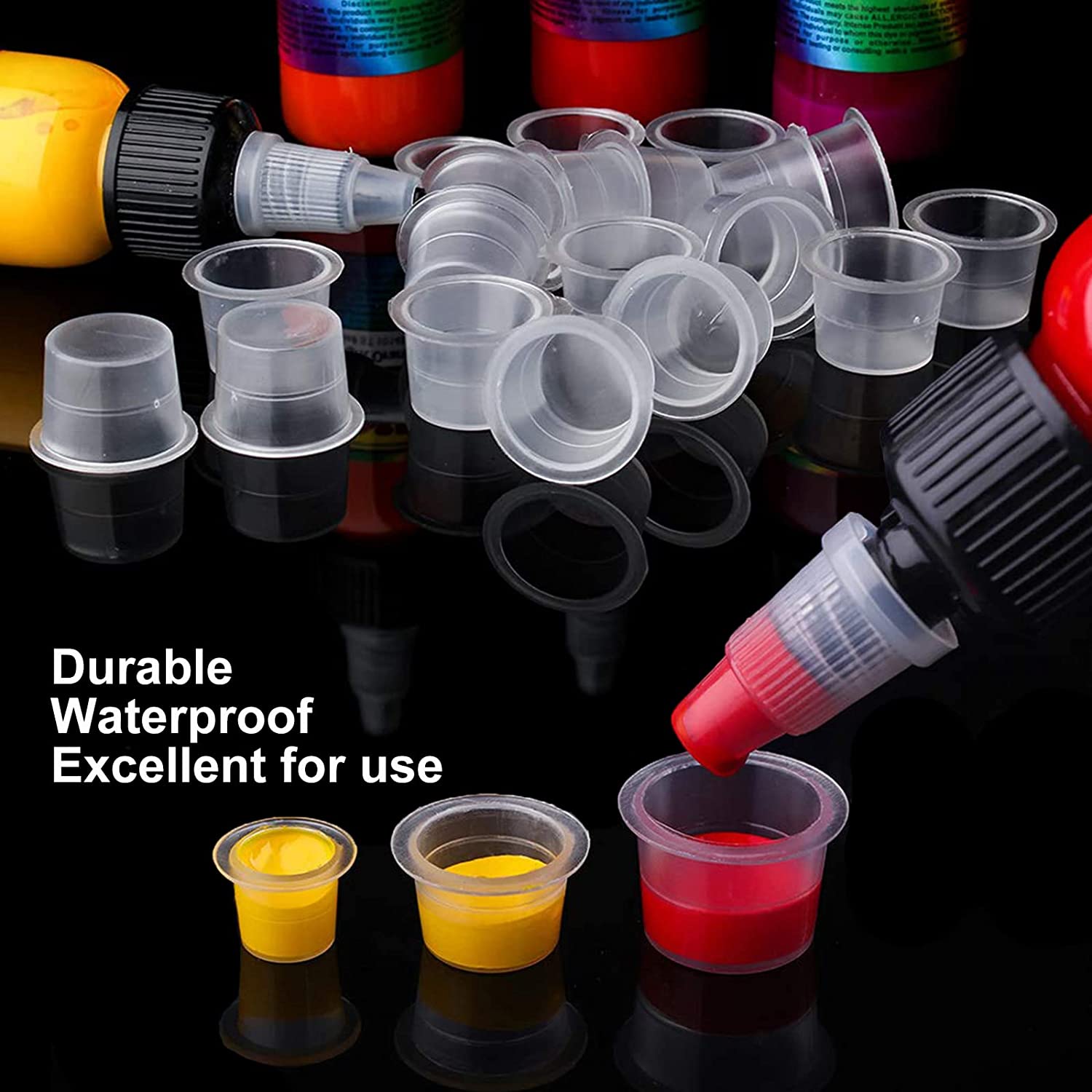 1000/500/100pcs 플라스틱 문신 잉크 컵 1 - Calligraphy Ink Bottle 리뷰 및 가격