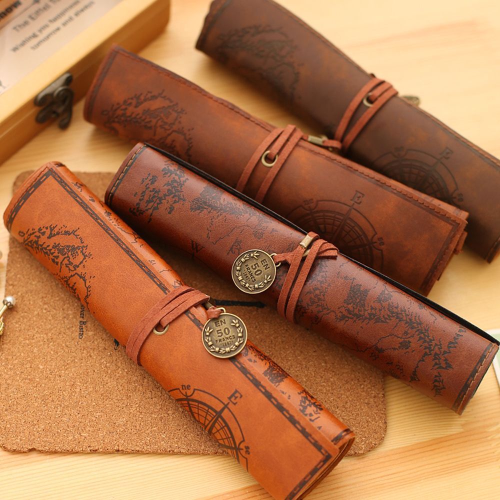 패션 롤 빈티지 레트로 펜 연필 케이스, 학교용 케이스 - Pen Pouch Roll 리뷰 및 가격