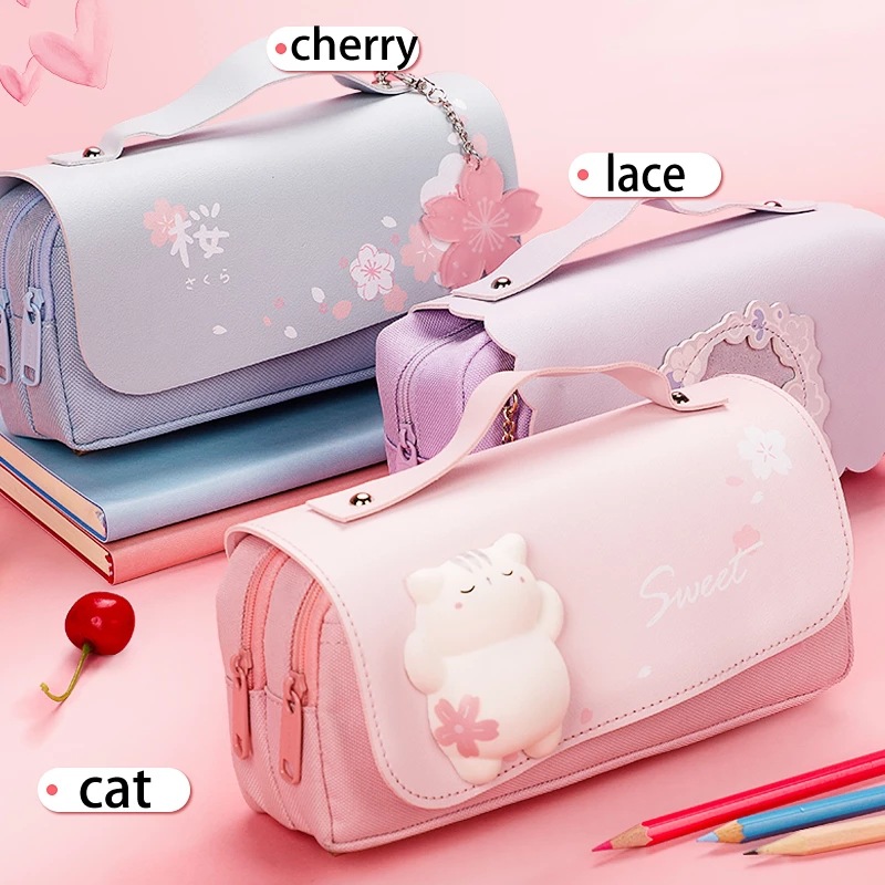 학교 용품 카와이 편지지 학교 연필 케이스 소녀 가방  - Stationery And Office Supply Stores 리뷰 및 가격