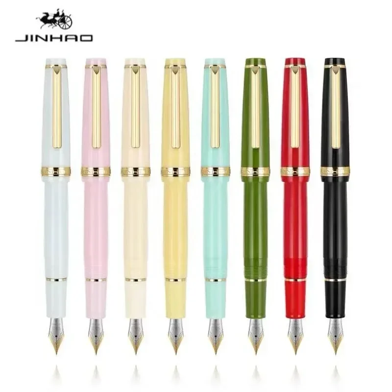 Jinhao 82 만년필 럭셔리 투명 펜 스핀 골든 E - Office Stationery Supply Business 리뷰 및 가격