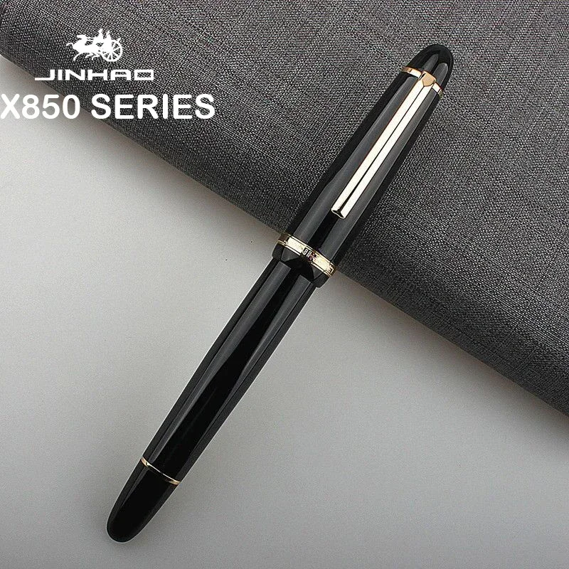 1/5 PCS JINHAO X850 만년필 블랙 골드  - Office Stationery Supply Business 리뷰 및 가격