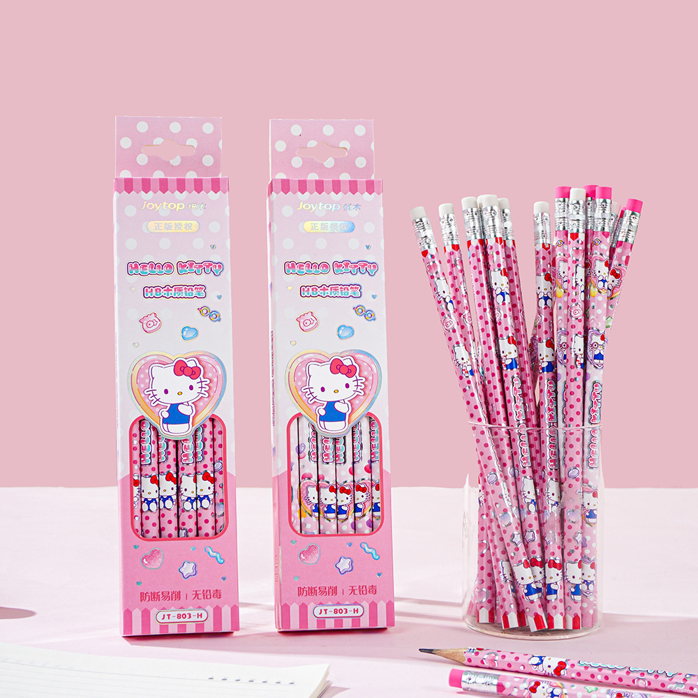 정품 산리오 쿠로미 헬로 키티 HB 나무 연필 12개/ - Office Supply Office Stationery Items 리뷰 및 가격