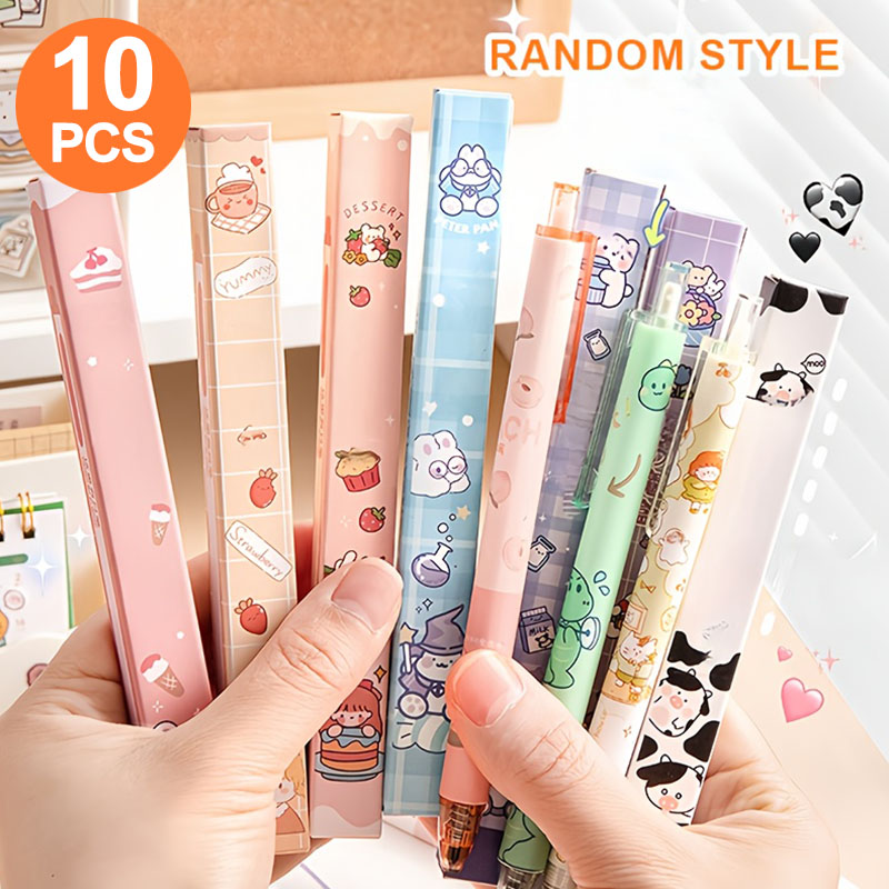 블라인드 박스에 담긴 10개의 싱글 젤 펜, 학생, 사 - Office Stationery Supply Business 리뷰 및 가격